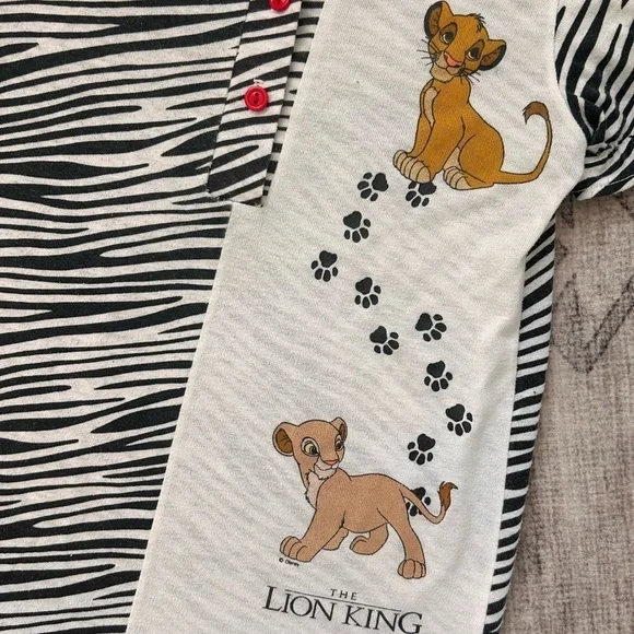VINTAGE 90s Disney The Lion King Pajama Size 3T USA Simba & Nala Original - Picture 3 of 9